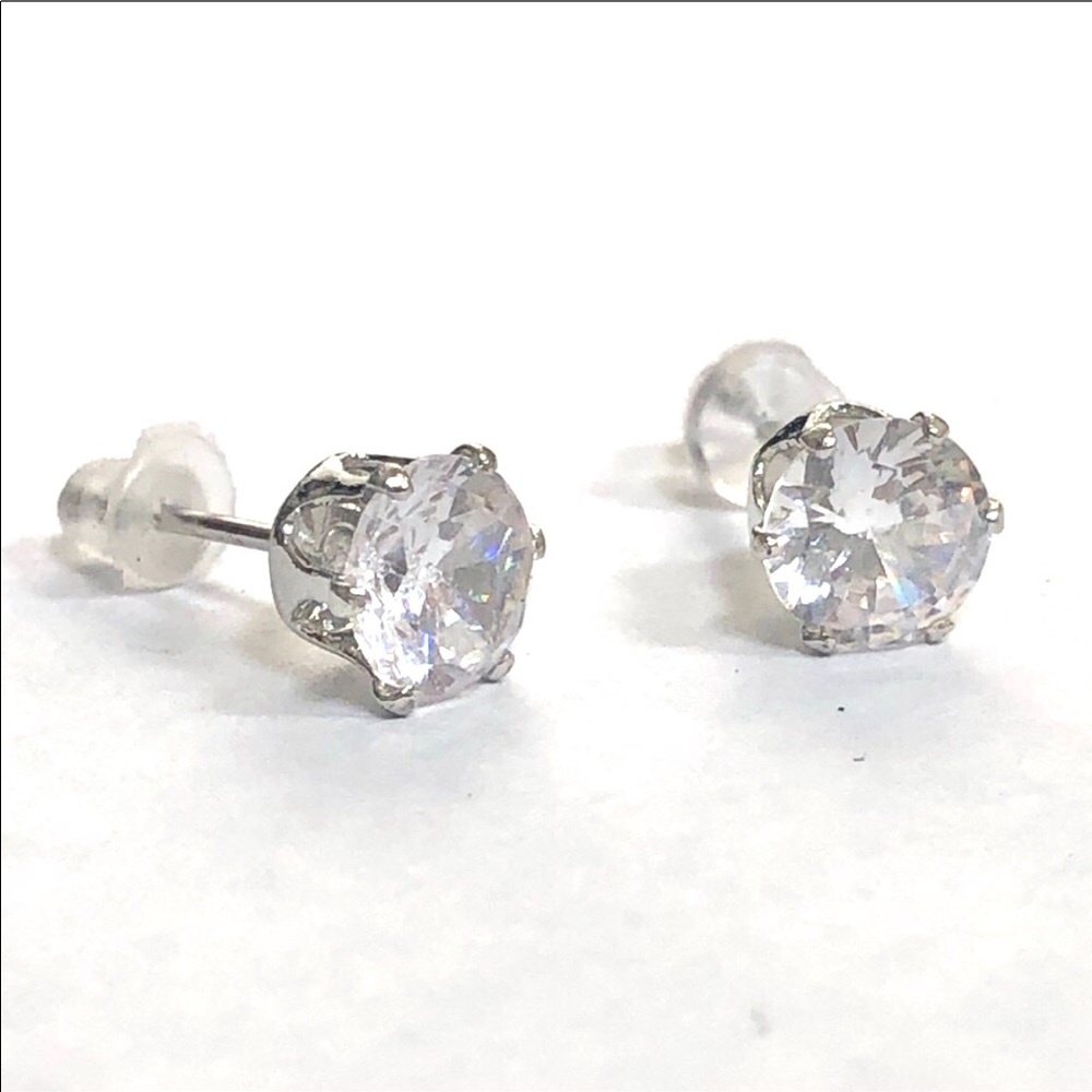 Swarovski Crystal Silver Stud Earrings